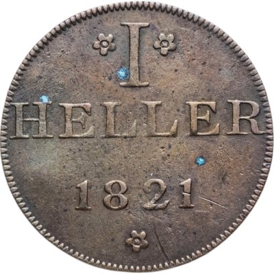купить Германия, Франкфурт 1 геллер 1821