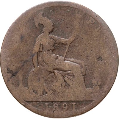 купить Великобритания 1 пенни (penny) 1891