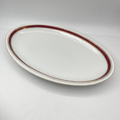купить Блюдо овальной формы с золотисто-красной орнаментальной каймой, "Jaeger, Thomas & Co", фарфор, крытье, золочение, Германия, 1898-1923 гг.