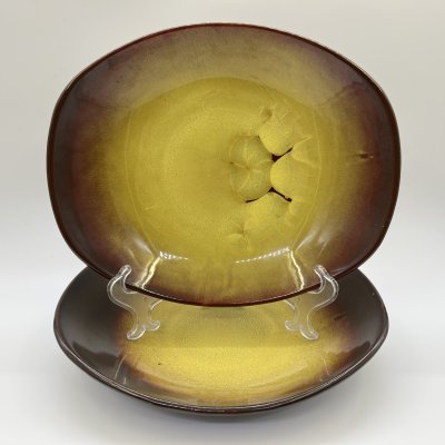 купить Набор из 2-х сервировочных блюд, фаянс, цветные поливы, СССР, 1970-1990 гг.