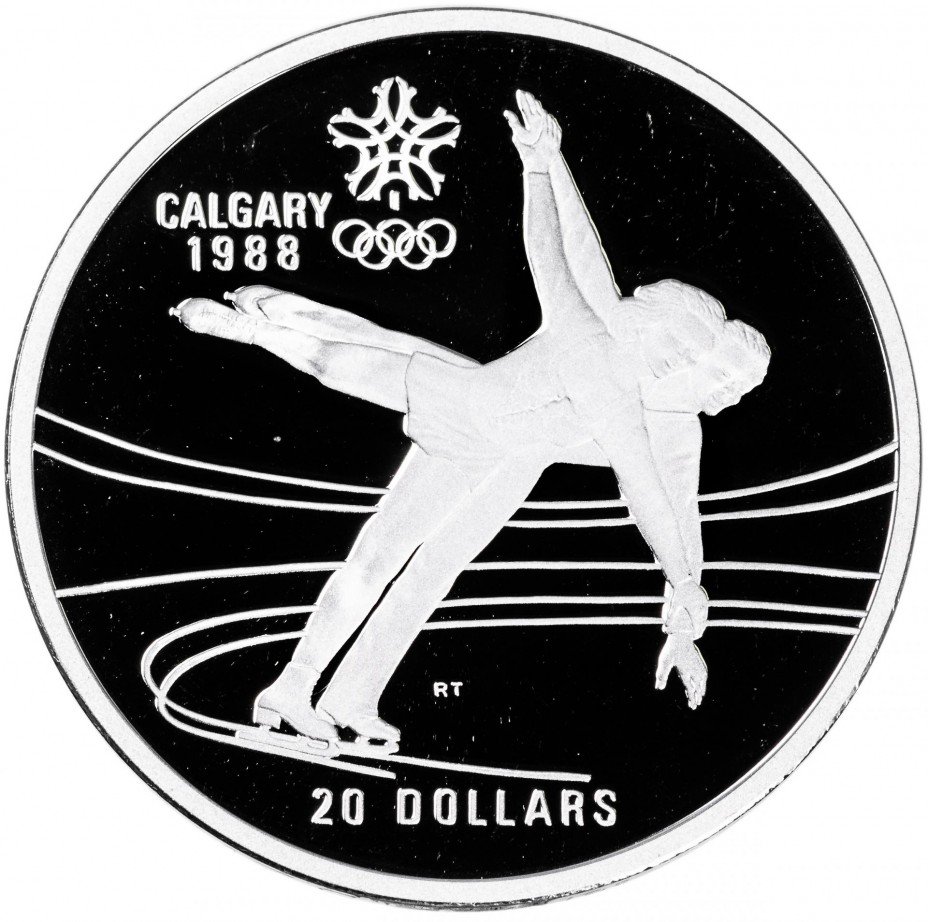 купить Канада 20 долларов 1987 "XV зимние Олимпийские игры в Калгари - Парное фигурное катание"