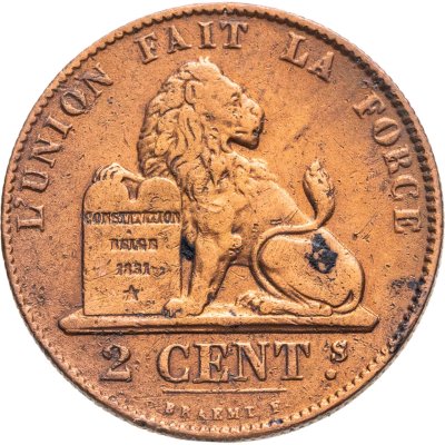 купить Бельгия 2 сантима 1864