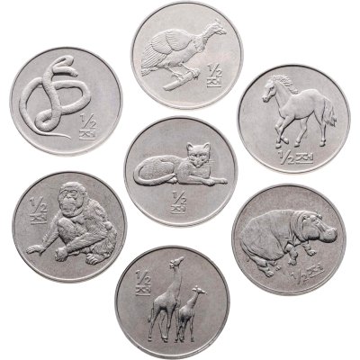 купить Северная Корея (КНДР) набор из 7 монет 2002 "Животные"