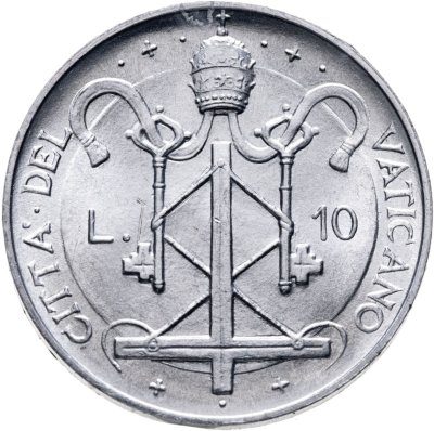 купить Ватикан 10 лир (lire) 1967