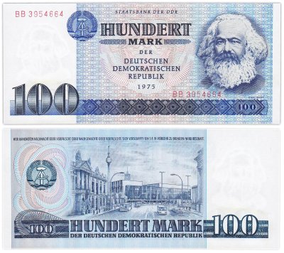 купить Германия (ГДР) 100 марок 1975 (Pick 31а) Карл Маркс