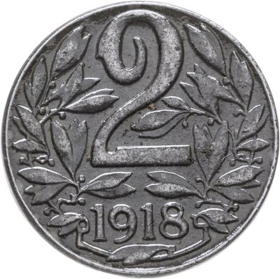 купить Австрия 2 геллера (heller) 1918
