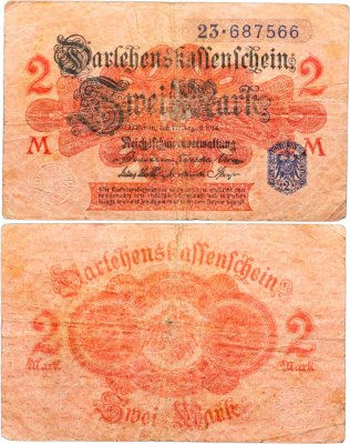 купить Германия 2 марки 1914