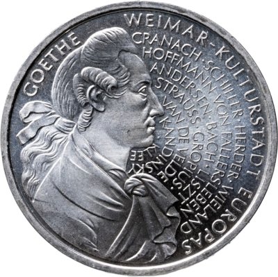 купить Германия 10 марок (deutsche mark) 1999 "250 лет со дня рождения Иоганна Вольфганга фон Гете"