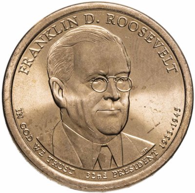 купить США 1 доллар 2014 P "32-й президент США - Франклин Рузвельт"