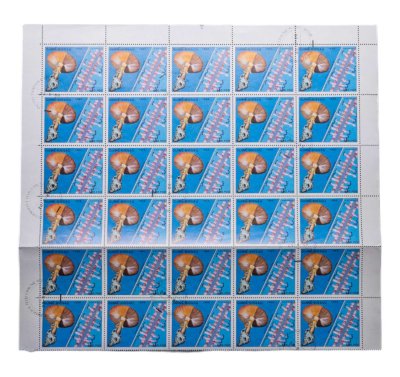 купить Гвинея-Бисау марки квартблок "Грибы. Цезарский гриб"