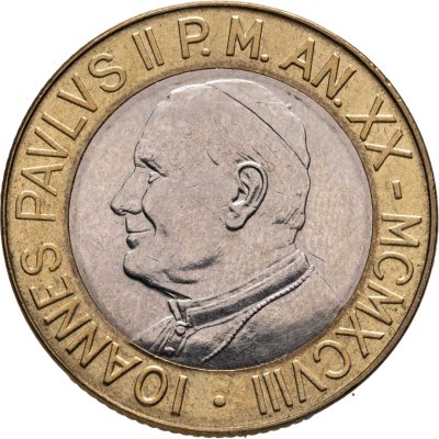 купить Ватикан 1000 лир (lire) 1998