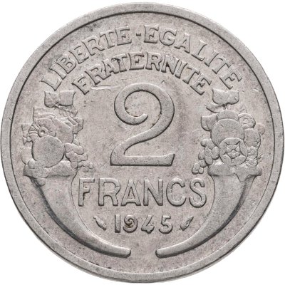 купить Франция 2 франка (francs) 1945