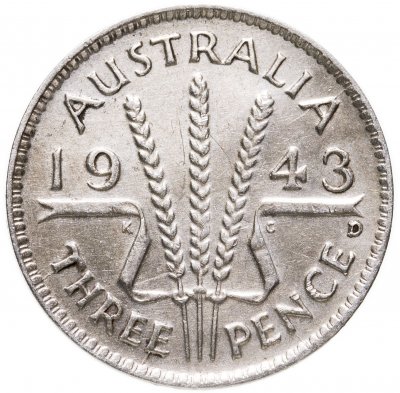 купить Австралия 3 пенса (pence) 1943