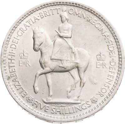 купить Великобритания 5 шиллингов 1953 "Коронация Королевы Елизаветы II"