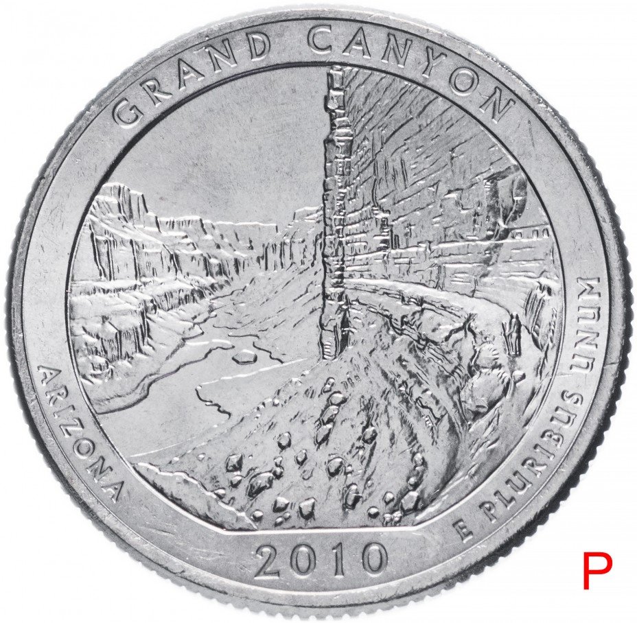 купить США 1/4 доллара (25 центов, квотер) 2010 P — "Национальный парк Гранд Каньон" (4-й парк)