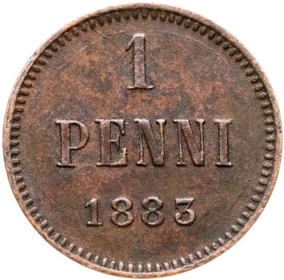 купить 1 пенни (penni) 1883, монета для Финляндии