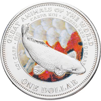 купить Фиджи 1 доллар (dollar) 2009 "Великие животные мира - Карп кои"