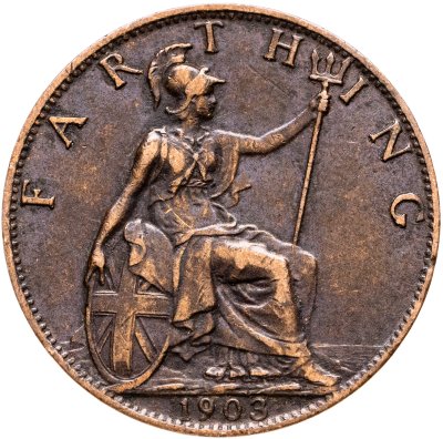 купить Великобритания 1 фартинг (farthing) 1903