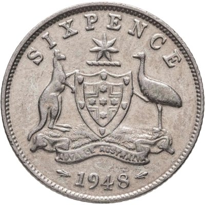 купить Австралия 6 пенсов (pence) 1948