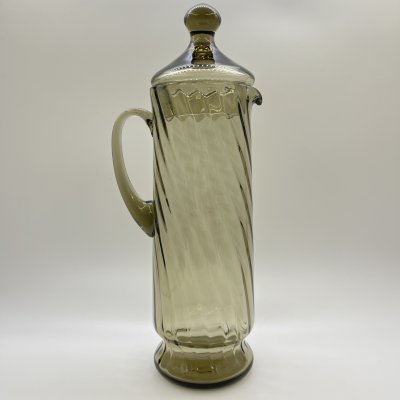 купить Кувшин с крышкой для подачи холодных напитков, цветное стекло, СССР, 1970-1990 гг.