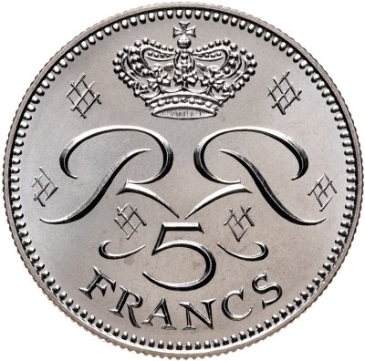 купить Монако 5 франков (francs) 1974