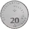 Купить Швейцария 20 франков 2008 "Железная дорога Вицнау-Риги Поезд" в капсуле