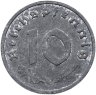 Купить Германия, послевоенная оккупация 10 рейхспфеннигов (reichspfennig) 1947, знак монетного двора: "F" - Штутгарт