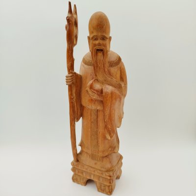 купить Скульптура "Шоу-син" (божество долголетия), дерево, резьба, Китай, 1950-1980 гг.
