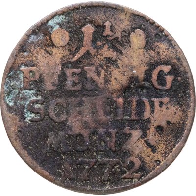 купить Саксен-Кобург-Заальфельд 1 пфенниг 1772