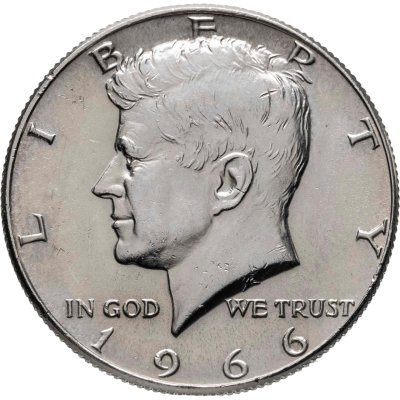 купить США 50 центов (1/2 доллара, half dollar) 1966 D Kennedy Half Dollar (Кеннеди) знак монетного двора "D" - Денвер