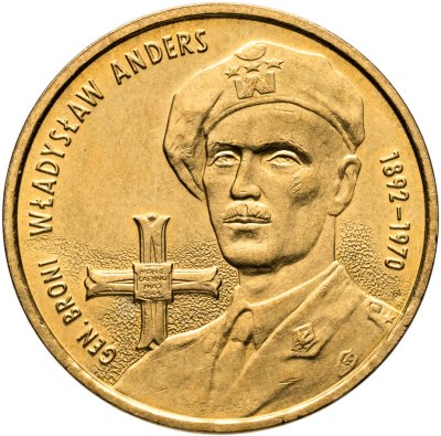 купить Польша 2 злотых 2002 "110 лет со дня рождения Владислава Андерса"