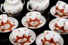 Купить Сервиз "Барбарис" на 6 персон (14 предметов), фарфор, деколь, золочение, роспись, Дмитровский фарфоровый завод (ДФЗ Вербилки), СССР, 1965-1991 гг.