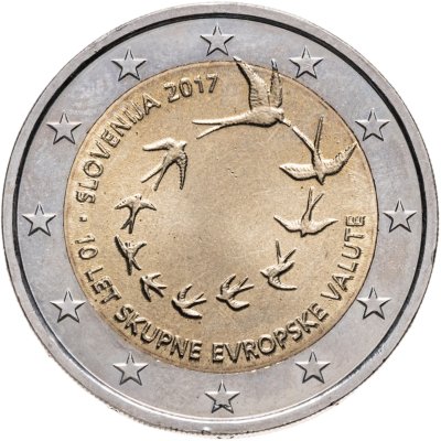 купить Словения 2 евро (euro) 2017 "10-я годовщина введения евро в Словении"