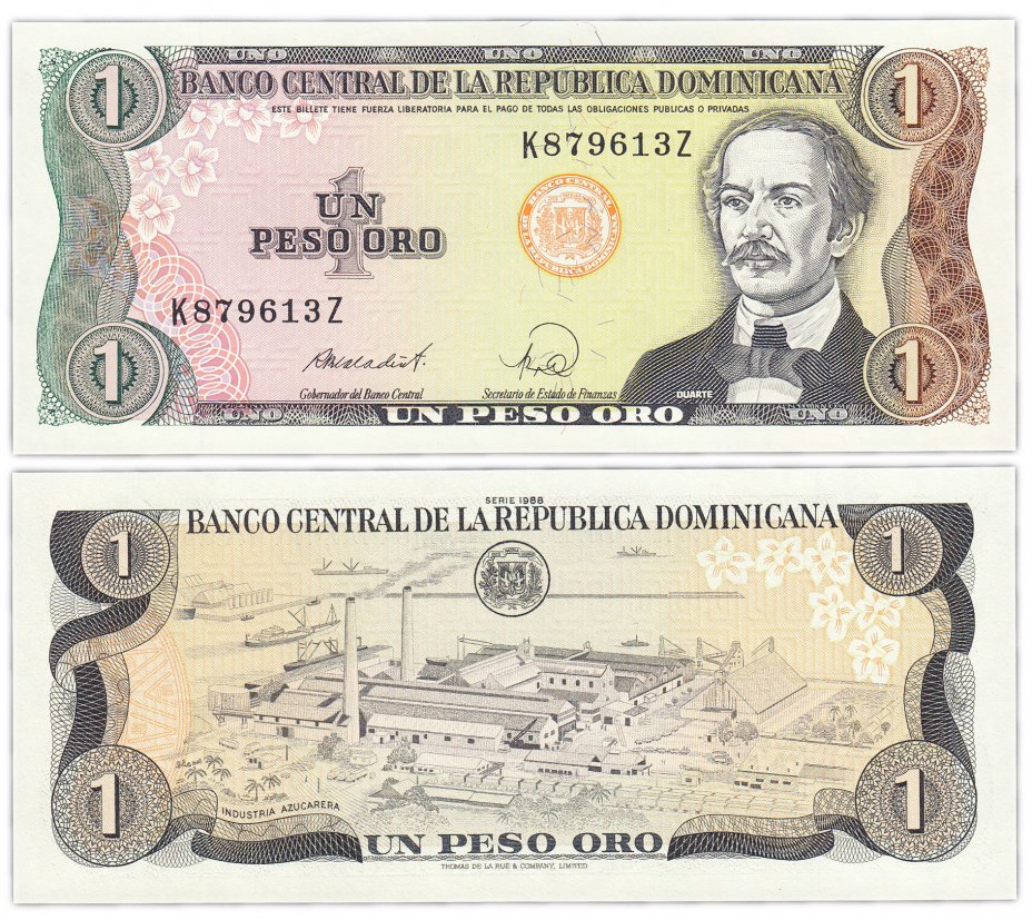 купить Доминиканская республика 1 песо 1988 (Pick 126с)