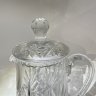 Купить Кувшин с резным геометрическим декором и крышкой, хрусталь, алмазная грань, СССР, 1970-1991 гг.