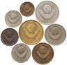 Купить Набор из 8 монет 1, 2, 3, 5, 10, 15, 20, 50 копеек 1989