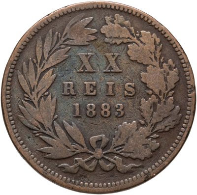 купить Португалия 20 реалов (рейс, reis) 1883