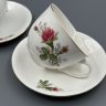 Купить Набор из 2 кофейных пар , украшенных цветочным декором Tietsin Porcelain, фарфор, деколь, золочение, Китай, 1990-2000 гг.