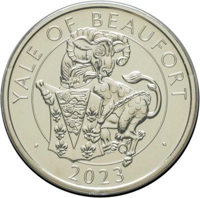 купить Великобритания 5 фунтов 2023 "Звери Тюдоров - Йель Бофорта" в буклете