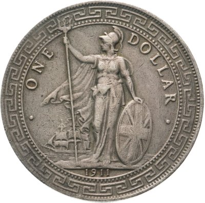 купить Великобритания 1 торговый доллар (dollar) 1911 