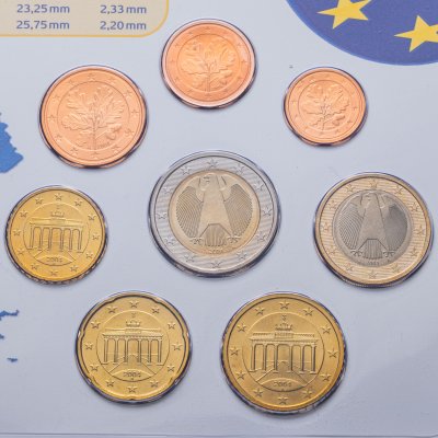 купить Германия 2004 набор из 8-ми монет евро в официальном буклете Монетный двор Берлин A