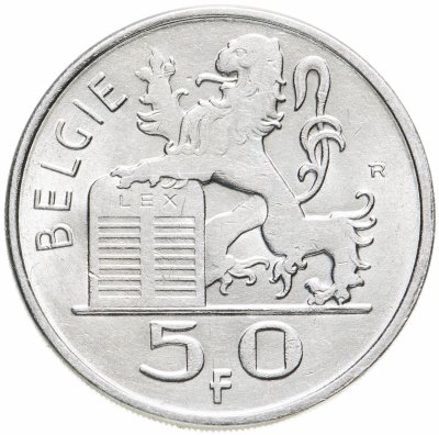 купить Бельгия 50 франков (francs) 1954 Надпись на голландском - 'BELGIE'