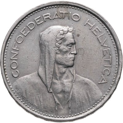 купить Швейцария 5 франков (francs) 1968 B