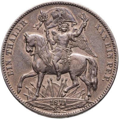 купить Германия, Саксония 1 союзный талер 1871 "Победоносное завершение Франко-прусской войны"