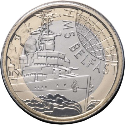 купить Великобритания 2 фунта 2025 "Корабль его Величества Белфаст" в буклете