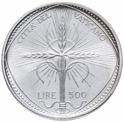 купить Ватикан 500 лир 1968