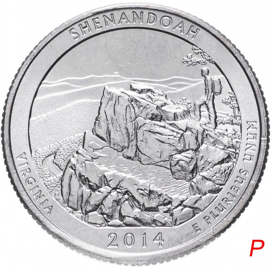 купить США 1/4 доллара (25 центов, квотер) 2014 P — "Национальный парк Шенандоа" (22-й парк)
