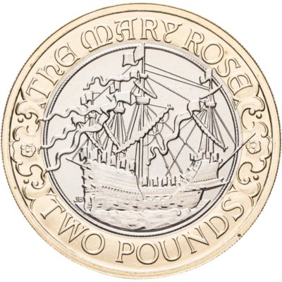 купить Великобритания 2 фунта (pounds) 2011 "500 лет со дня спуска на воду Мэри Роуз"