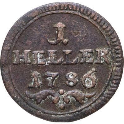 купить Германия, Бамберг 1 геллер 1786