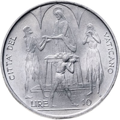 купить Ватикан 10 лир (lire) 1968